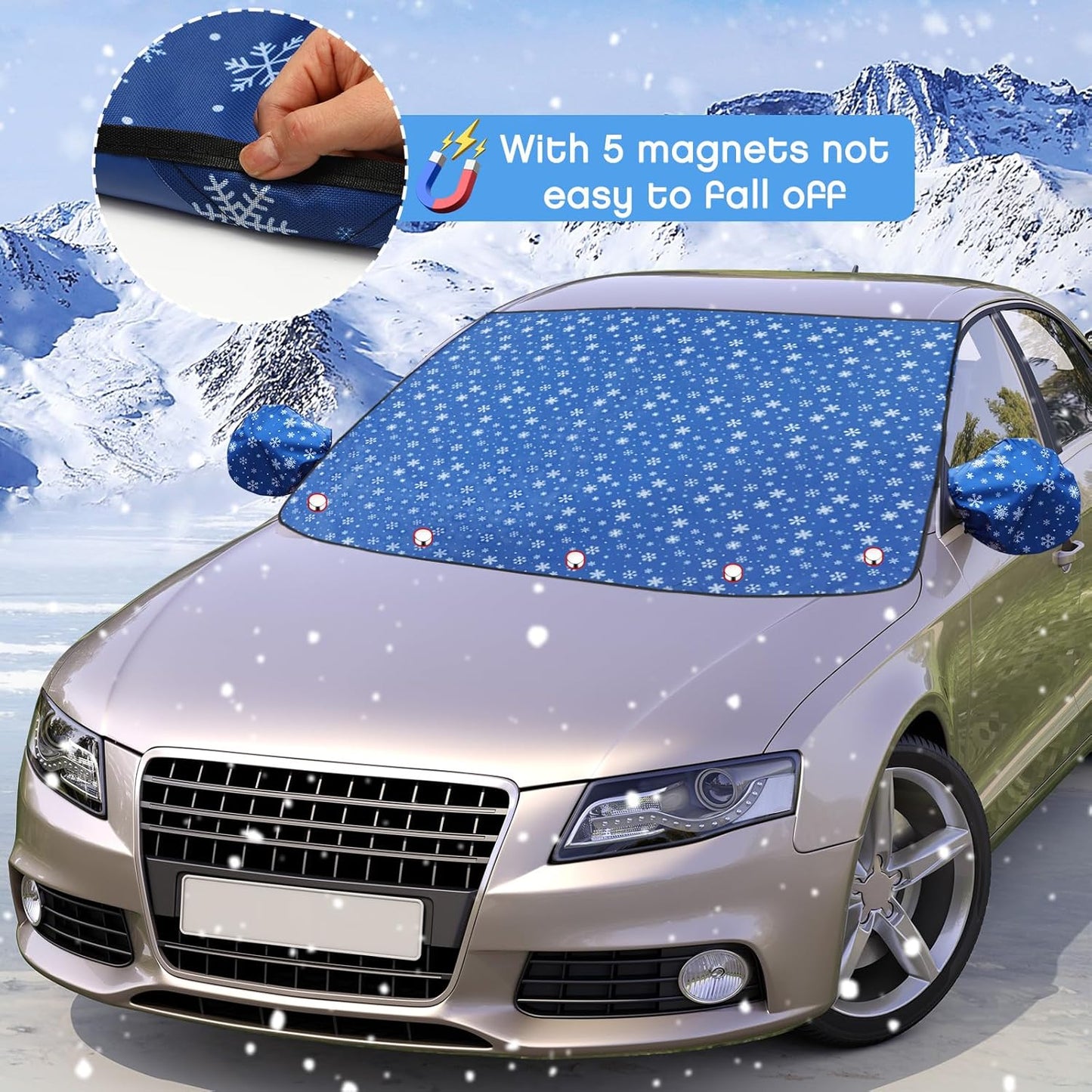 2 pcs windshield snow cover set — view 4