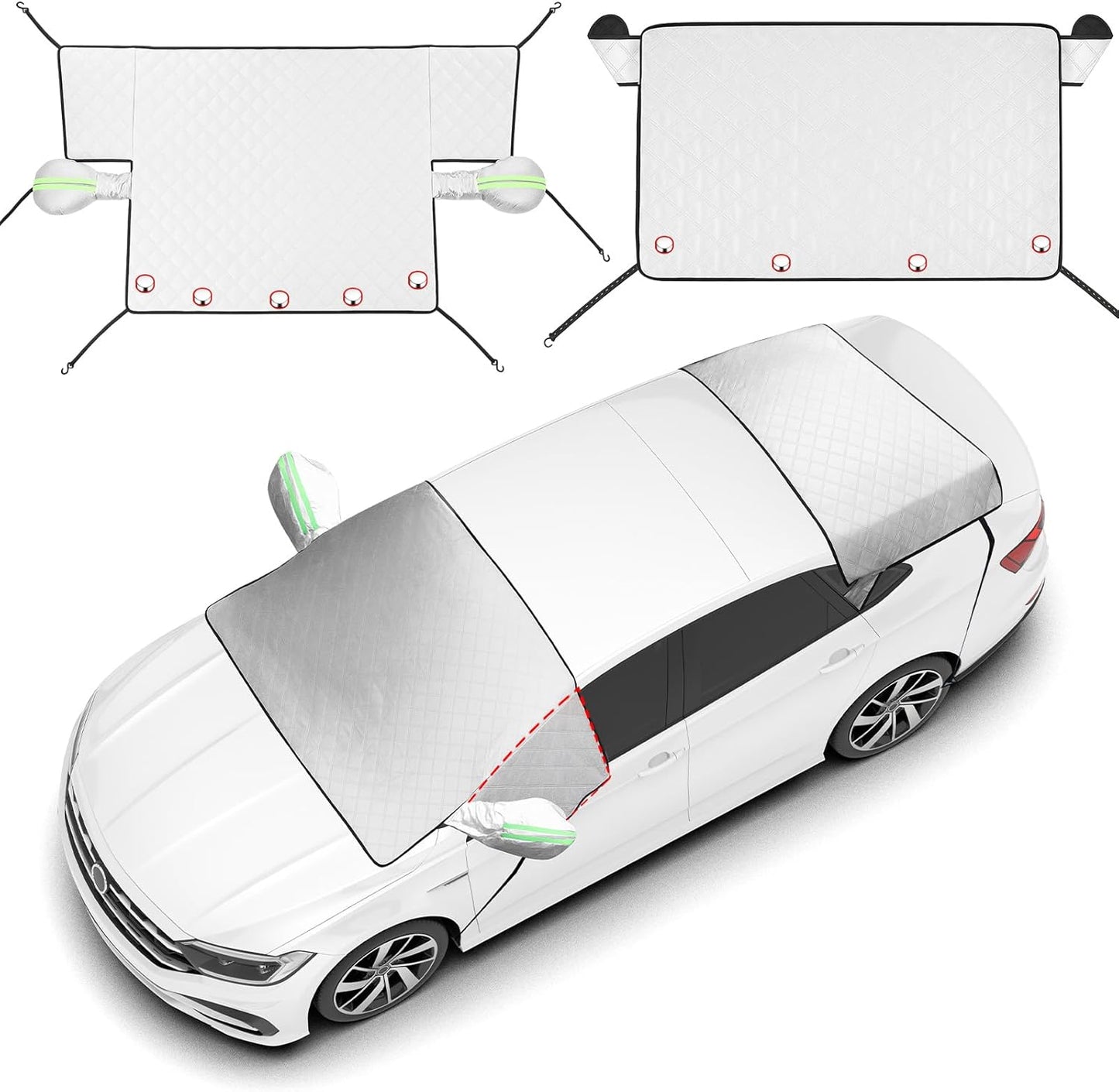 2 piece car windshield sunshade set — view 2