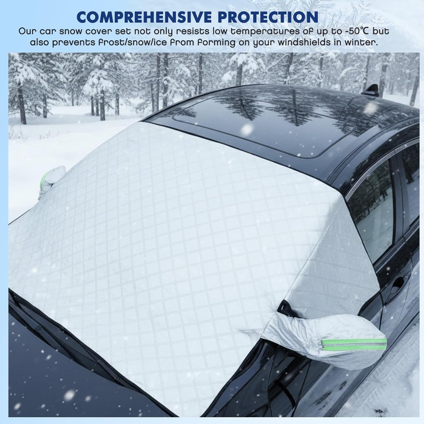 2 piece car windshield sunshade set — view 8