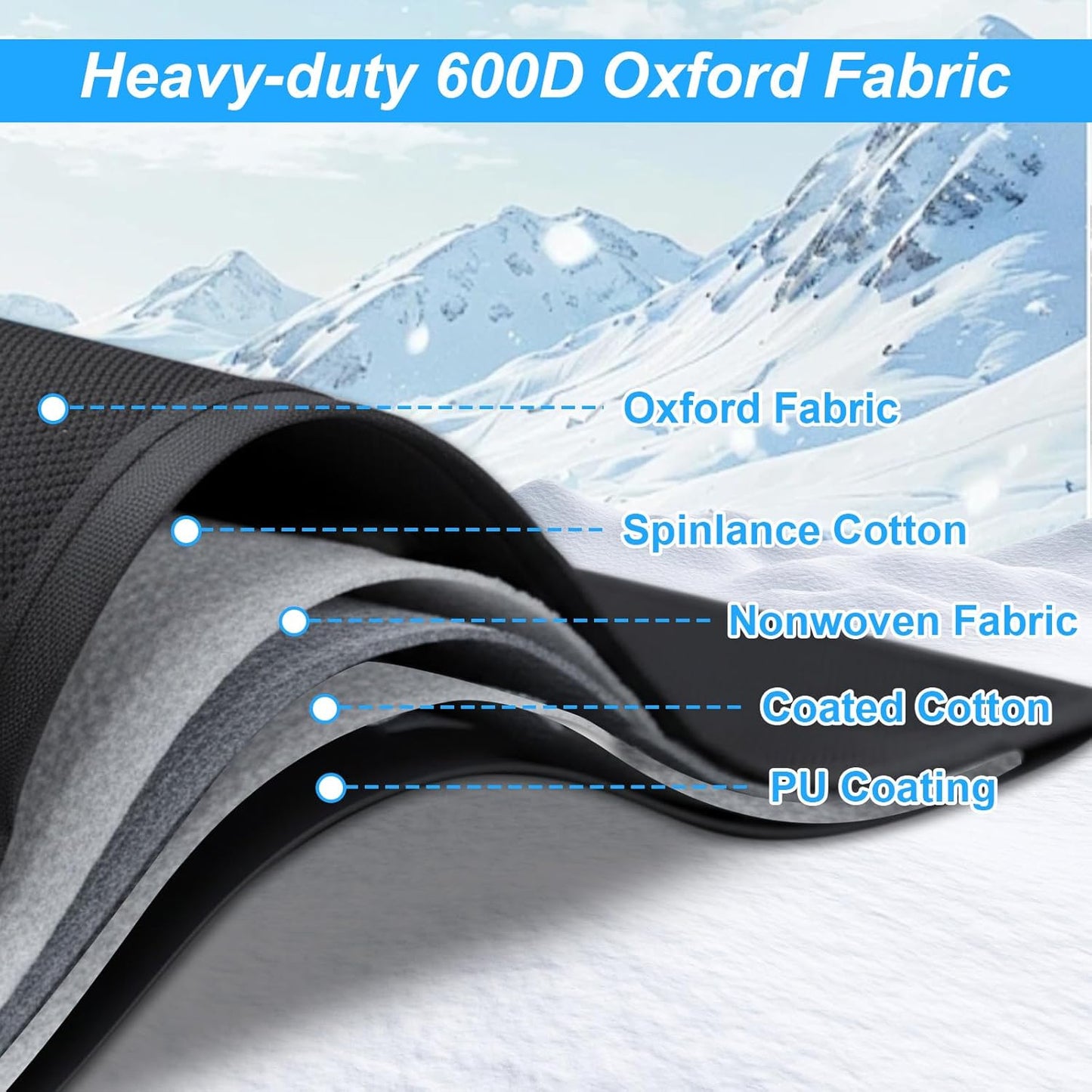 600D Oxford windshield snow cover — view 6