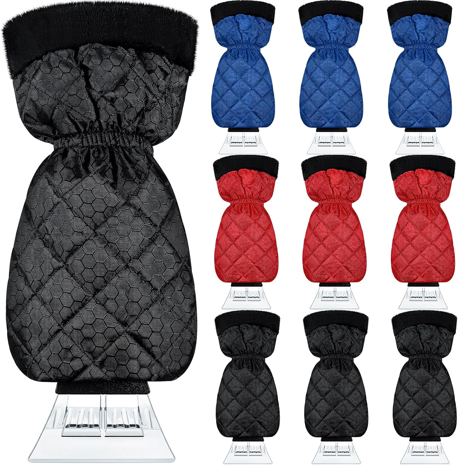 9 pack ice scraper with glove — view 2