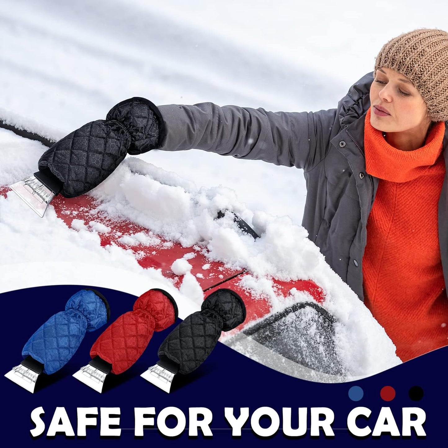 9 pack ice scraper with glove — view 7