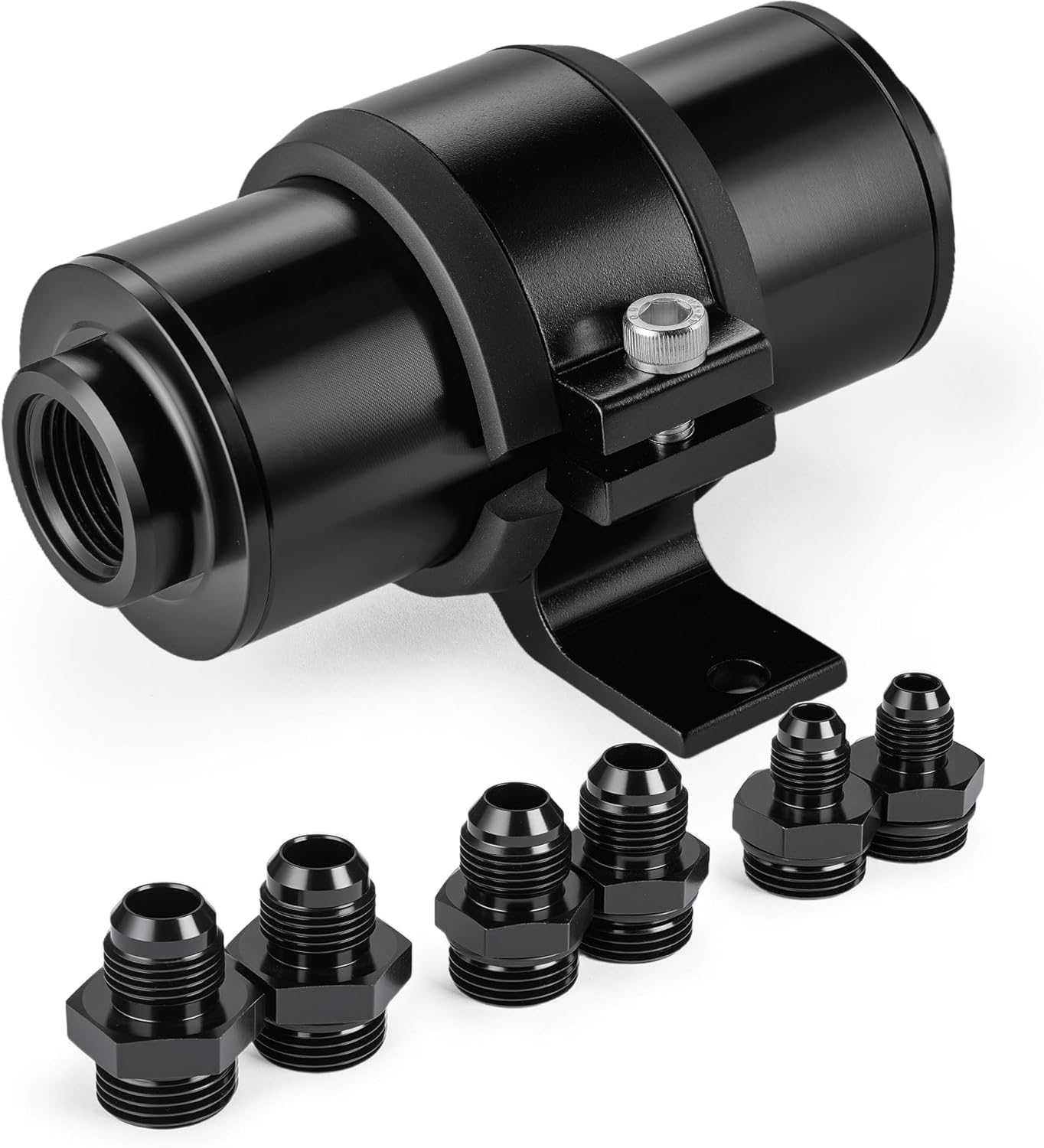 10 micron inline fuel filter with adapters — view 2
