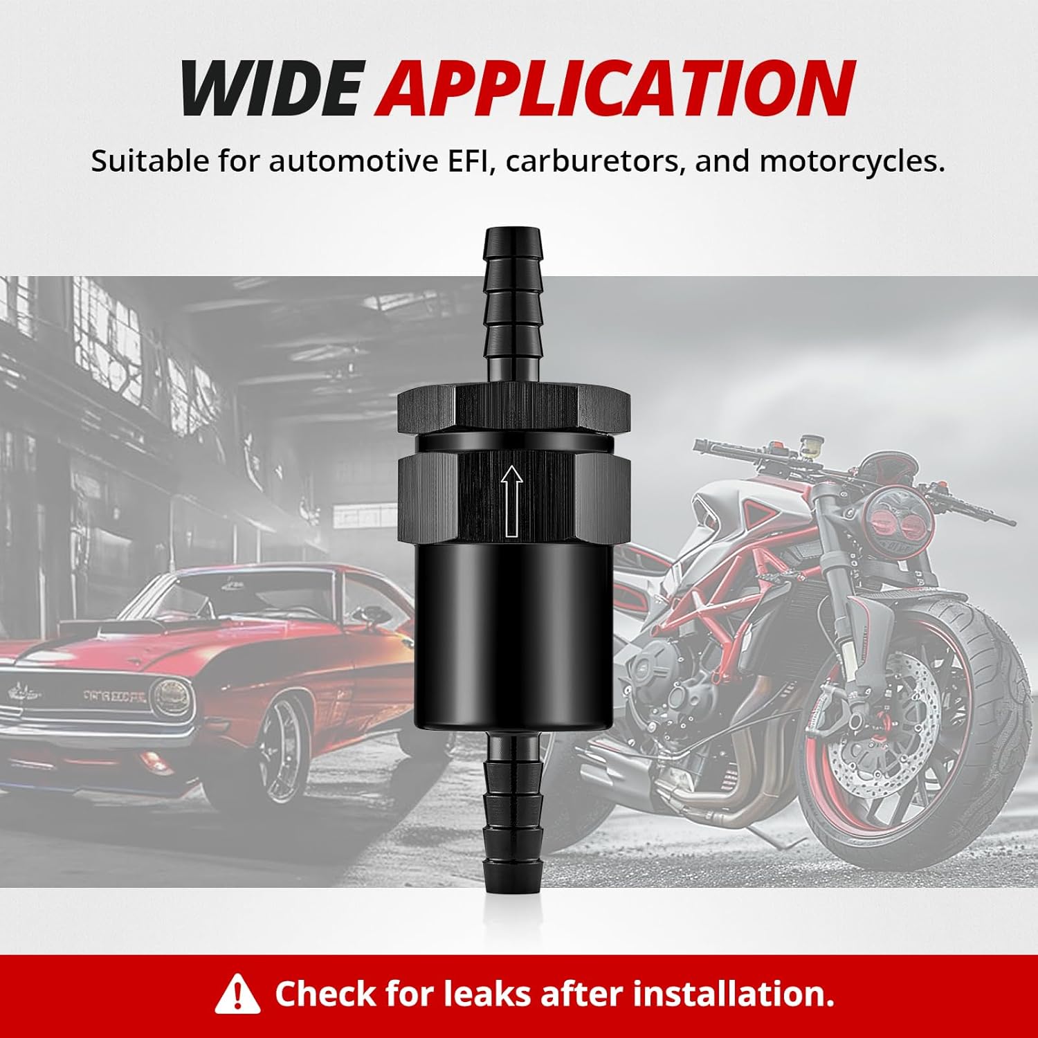 3/8 inch billet inline fuel filter — view 7