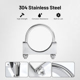 3 inch U-bolt exhaust clamp 2-pack — view 4