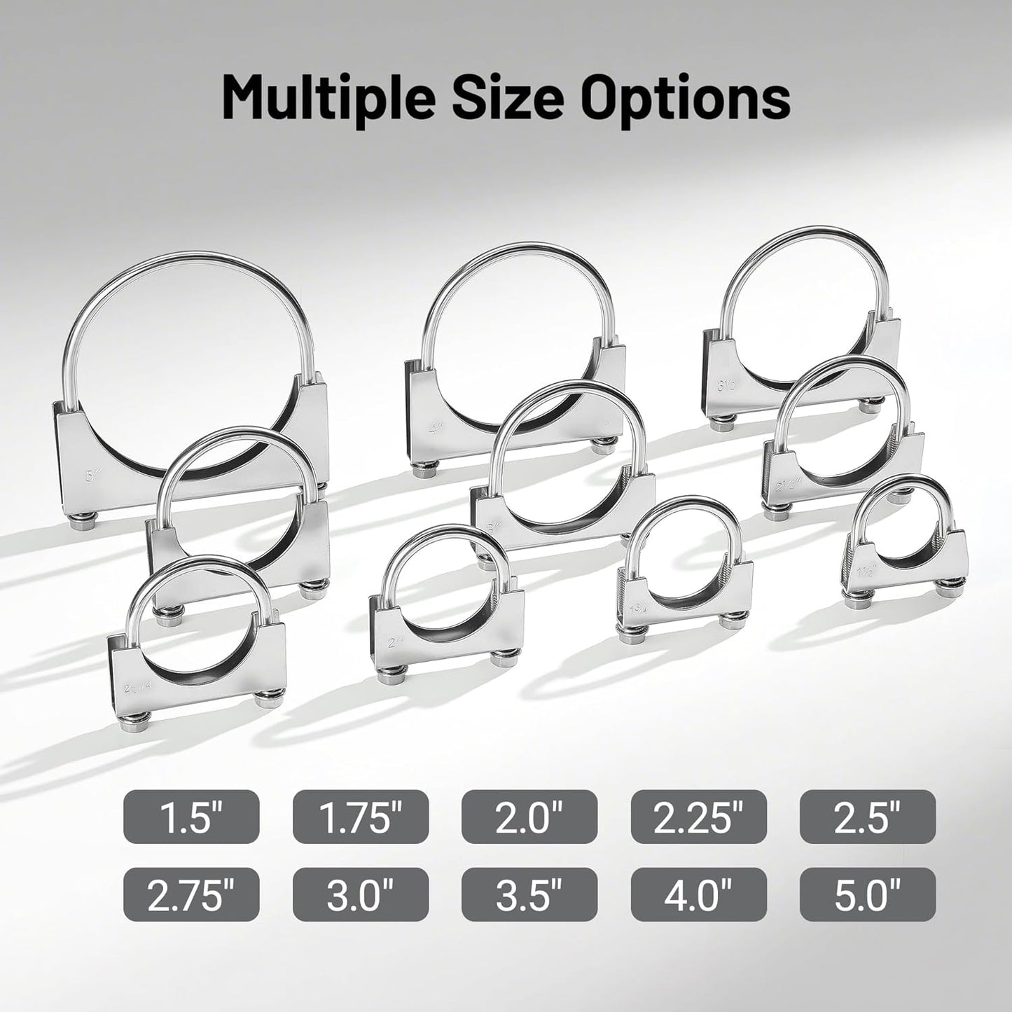 3 inch U-bolt exhaust clamp 2-pack — view 6