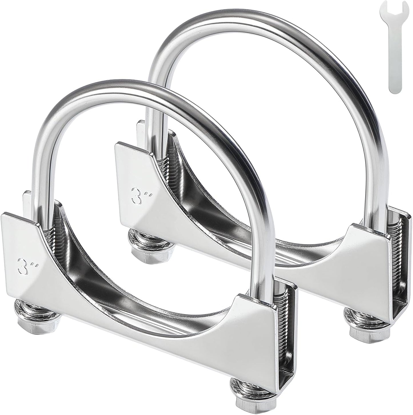 3 inch U-bolt exhaust clamp 2-pack — view 8