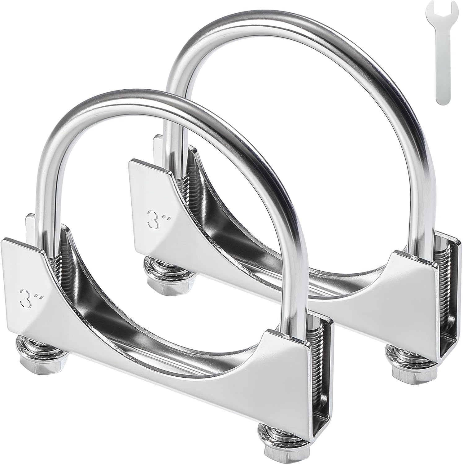 3 inch U-bolt exhaust clamp 2-pack — view 8