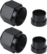 6AN aluminium hardline tube nut 2-pack — view 2