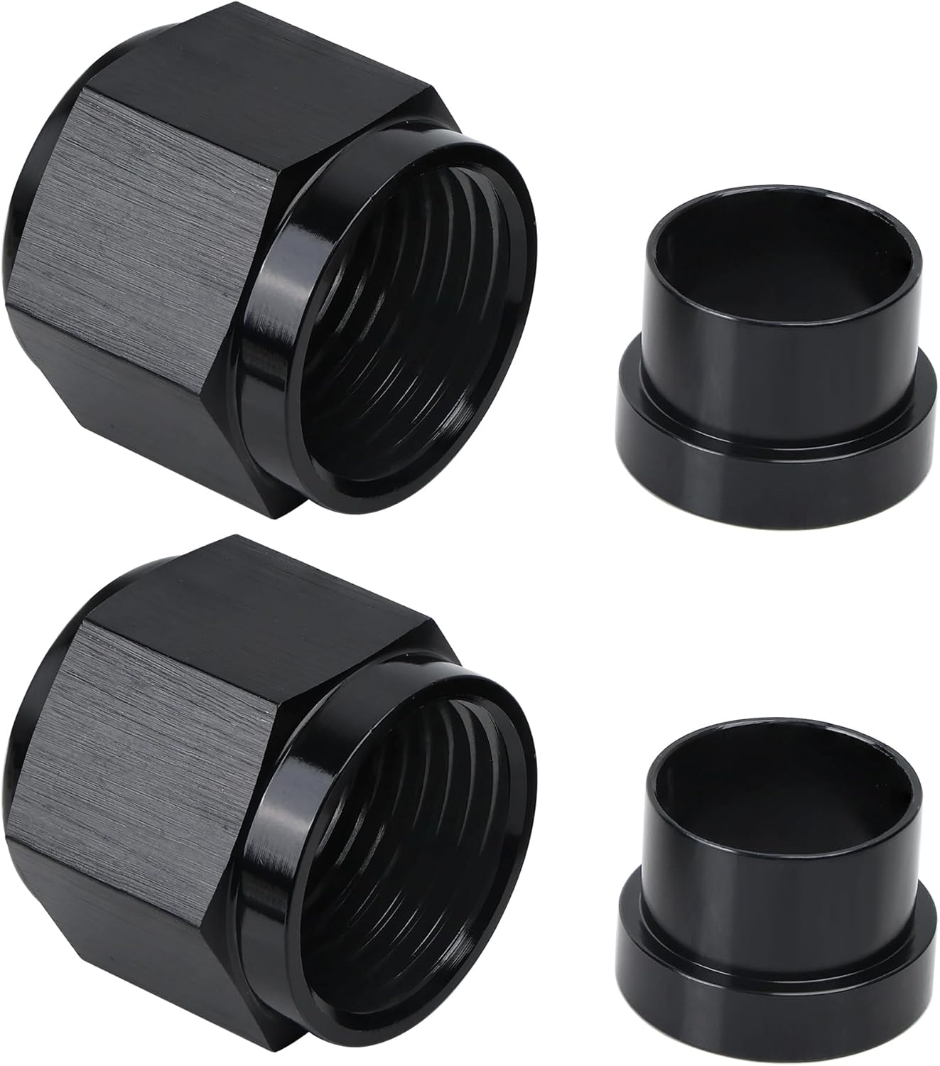 6AN aluminium hardline tube nut 2-pack — view 2