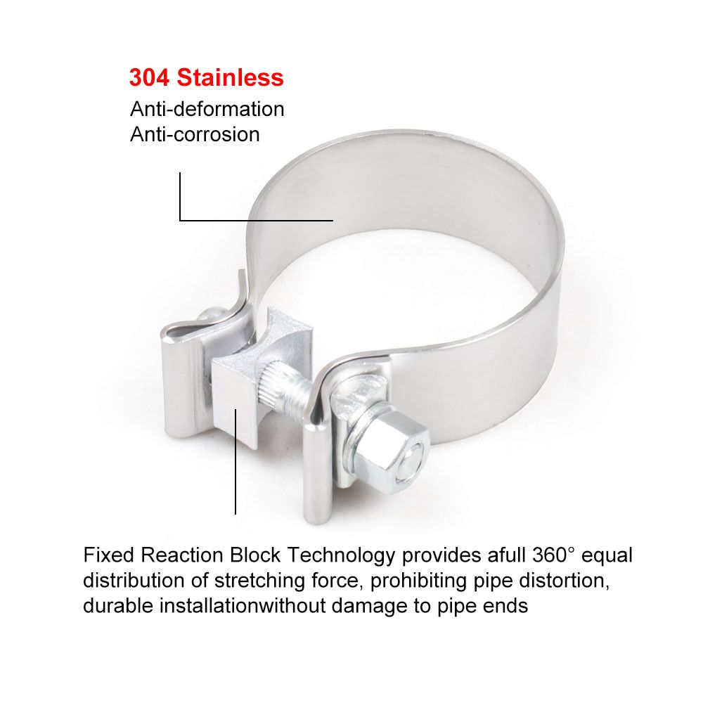 2.5 inch exhaust clamp 2-pack — view 6