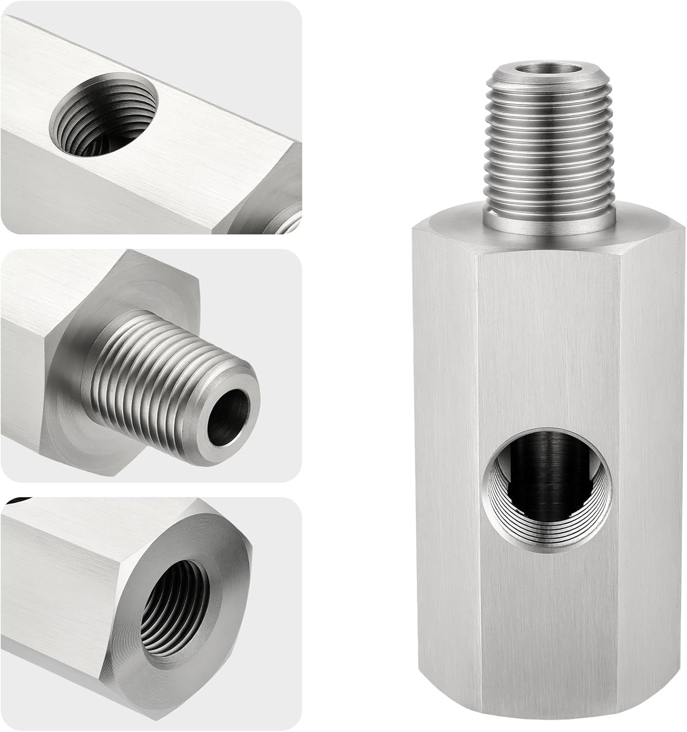 1/8 NPT oil pressure sensor tee adapter — view 5