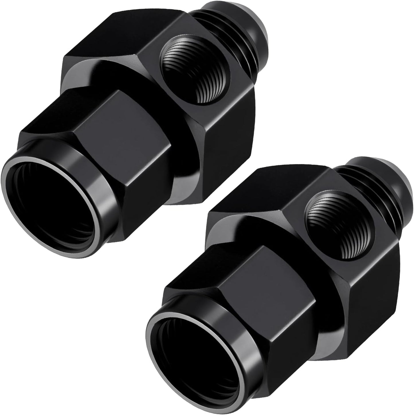 6AN fuel pressure take-off adapter 2-pack — view 2