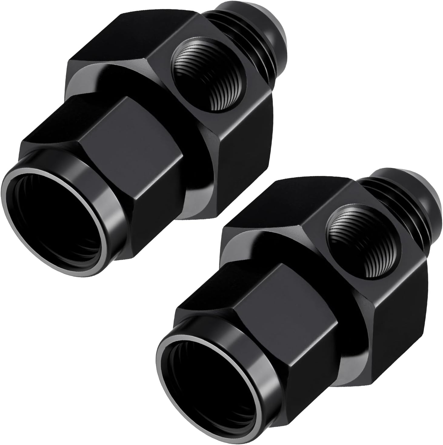 6AN fuel pressure take-off adapter 2-pack — view 2