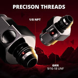 6AN fuel pressure take-off adapter 2-pack — view 3