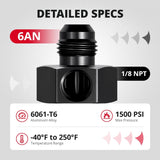6AN fuel pressure take-off adapter 2-pack — view 7