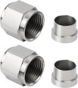 6AN hardline tube nut and sleeve 2-pack — view 2