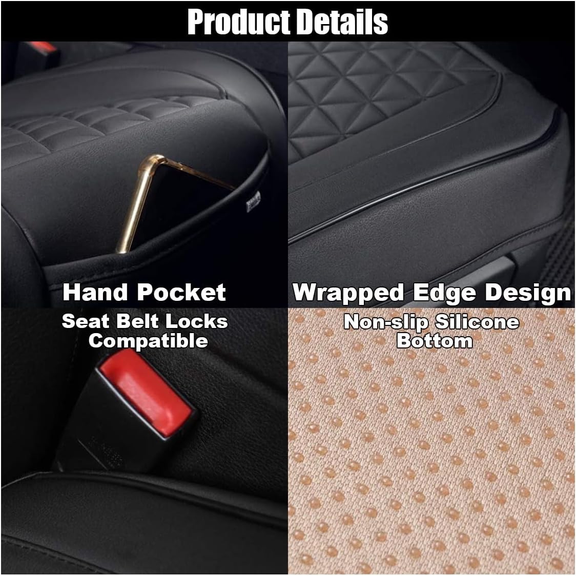 Leather car front seat cover — view 4