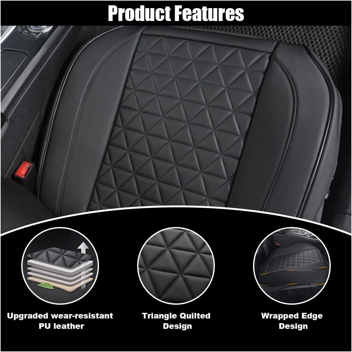 Leather car front seat cover — view 6