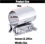2 pcs 2.25 inch exhaust clamp — view 3