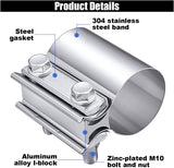 2 pcs 2.25 inch exhaust clamp — view 4
