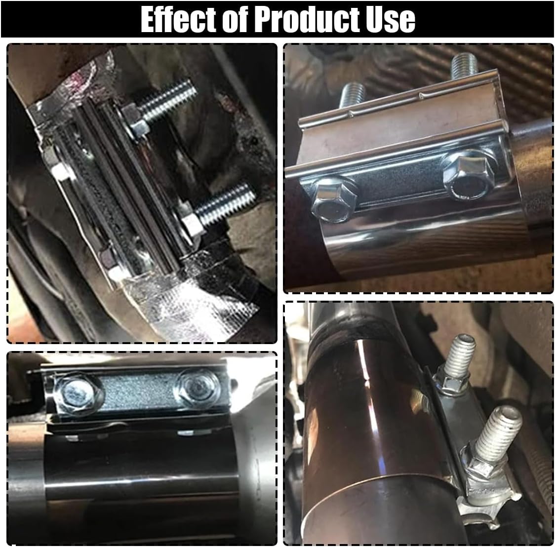 2 pcs 2.25 inch exhaust clamp — view 6