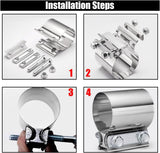 2 pcs 2.25 inch exhaust clamp — view 7