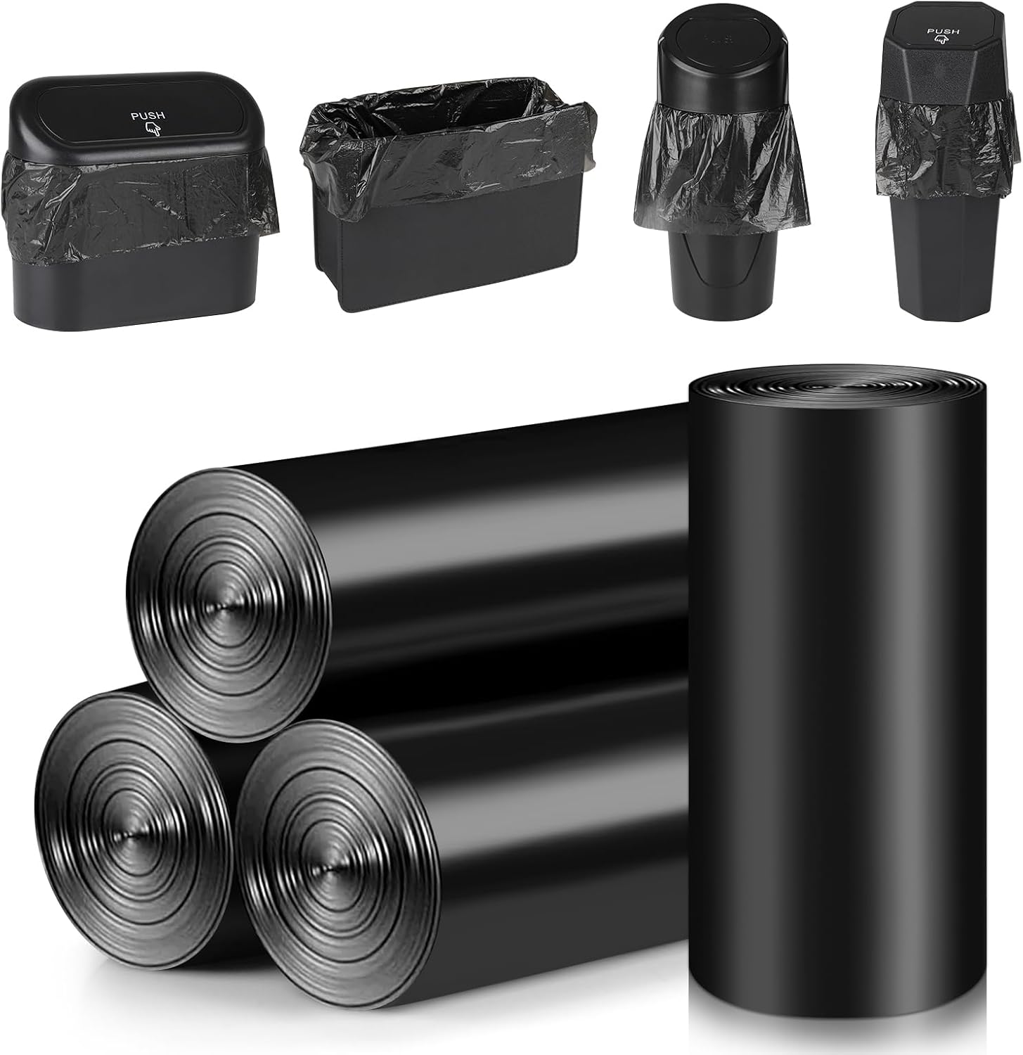 Car Trash Can with Lid + — view 3