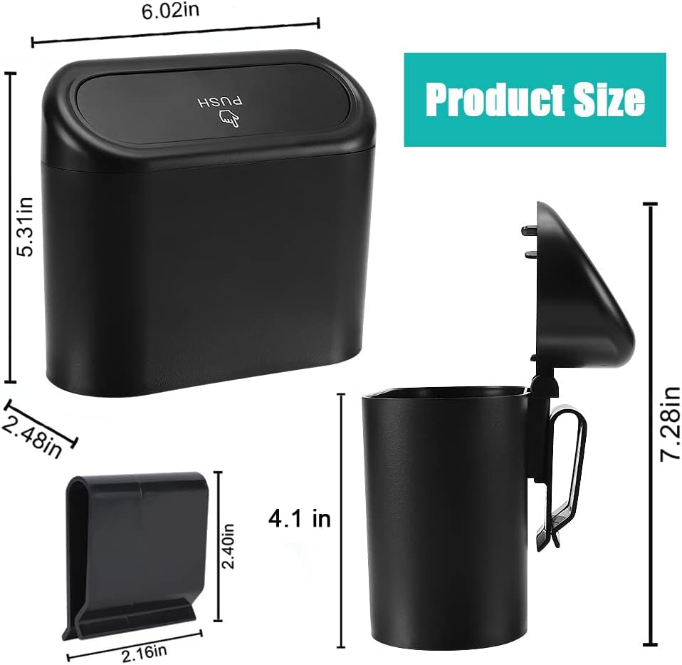 Car Trash Can with Lid + — view 5