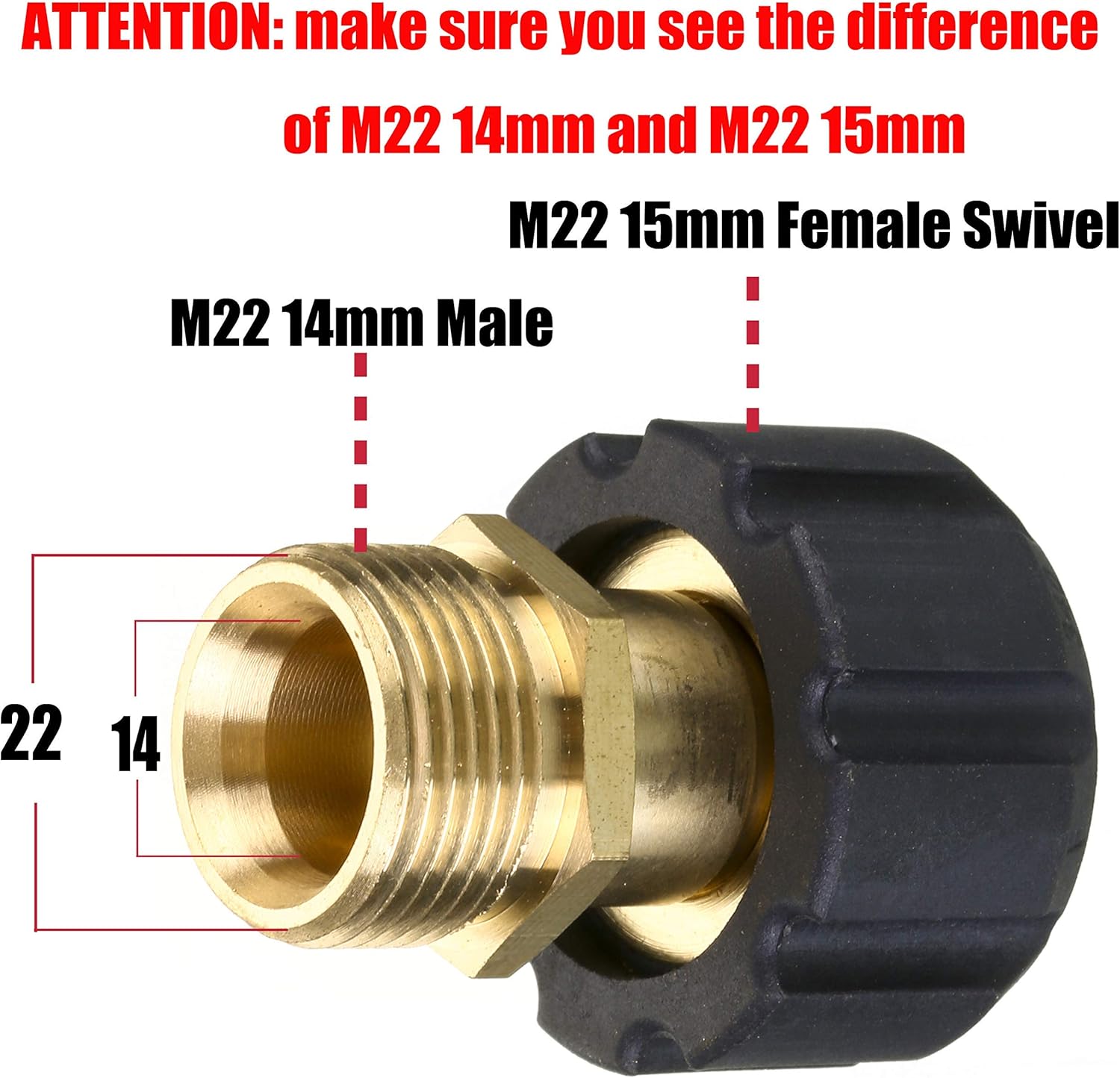 Pressure Washer Adapter and M22 Pressure — view 4