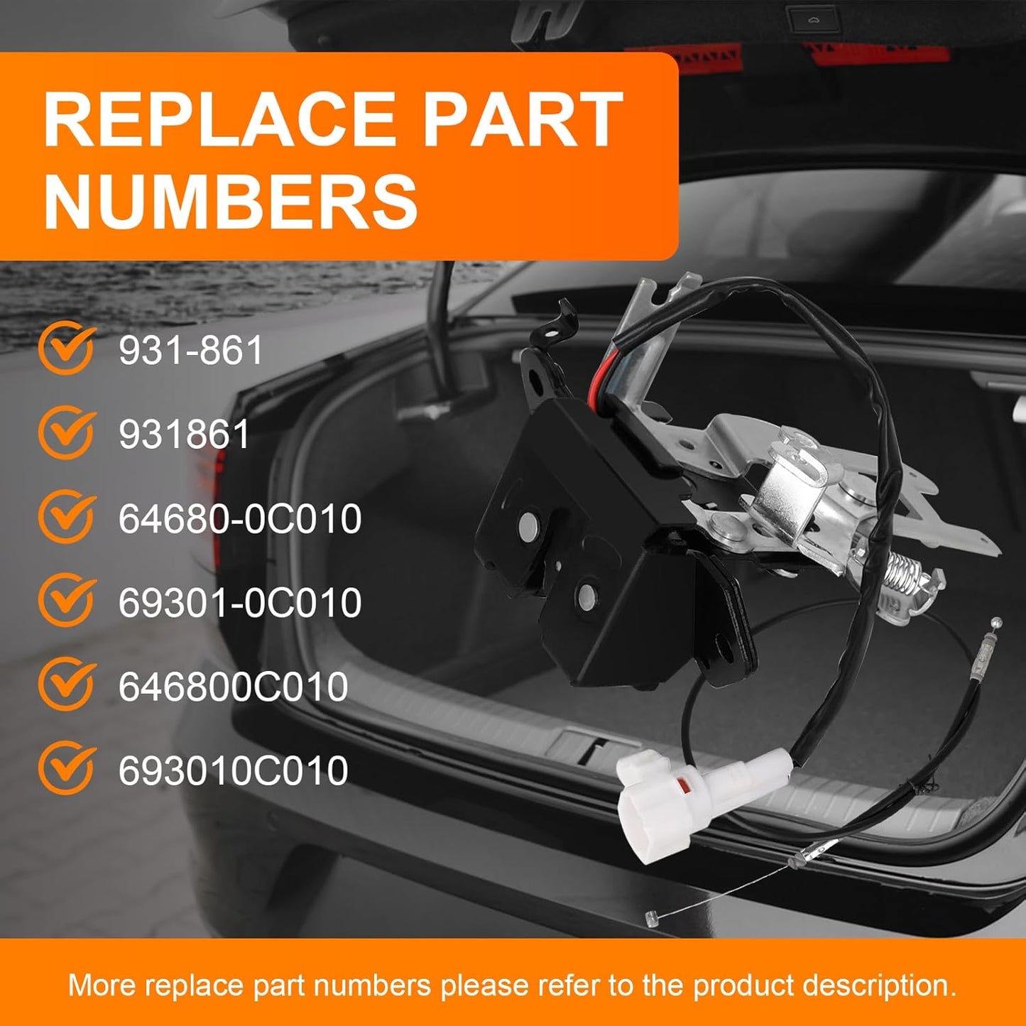 Liftgate Lock Actuator Trunk Latch — view 6