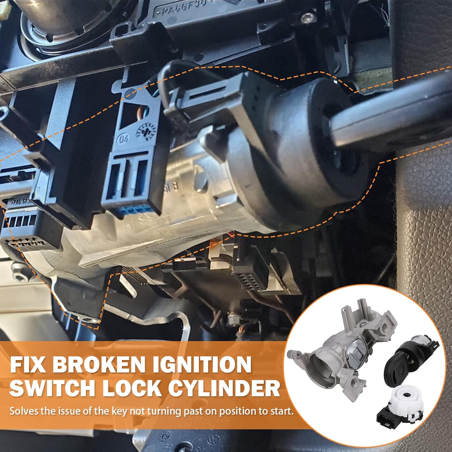Ignition Switch Lock Cylinder 1K0905851B — view 5