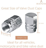 Aluminium tyre valve stem caps, silver — view 3