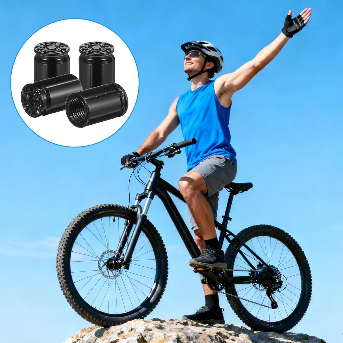 6 Pcs Bullet Tyre Valve Stem Caps — view 7
