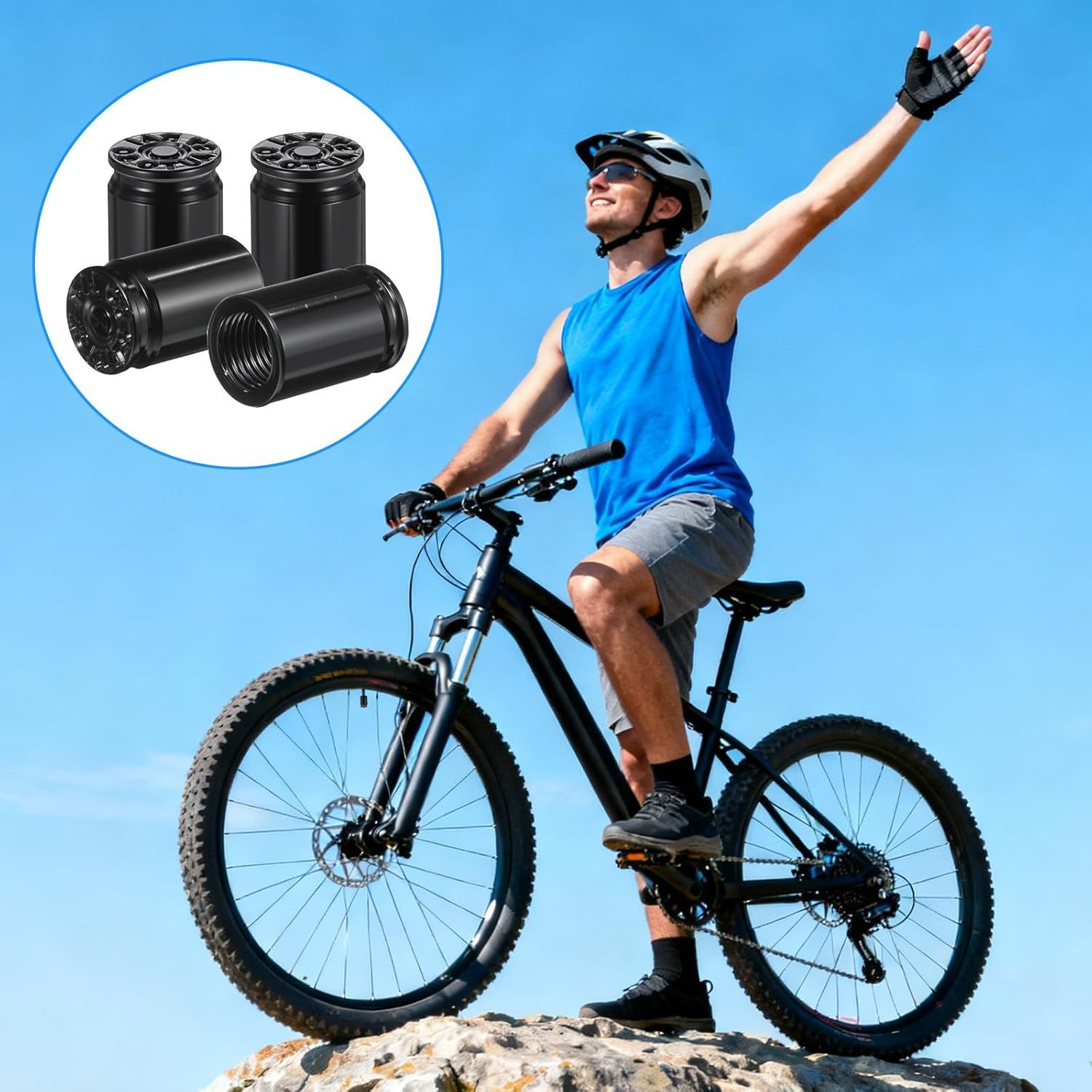6 Pcs Bullet Tyre Valve Stem Caps — view 7
