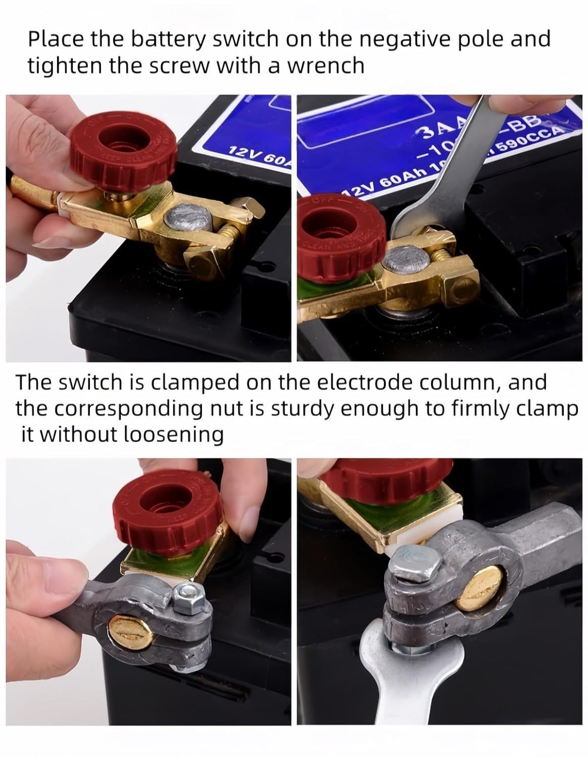 Top Post Battery Disconnect Switch 12V 125A — view 3