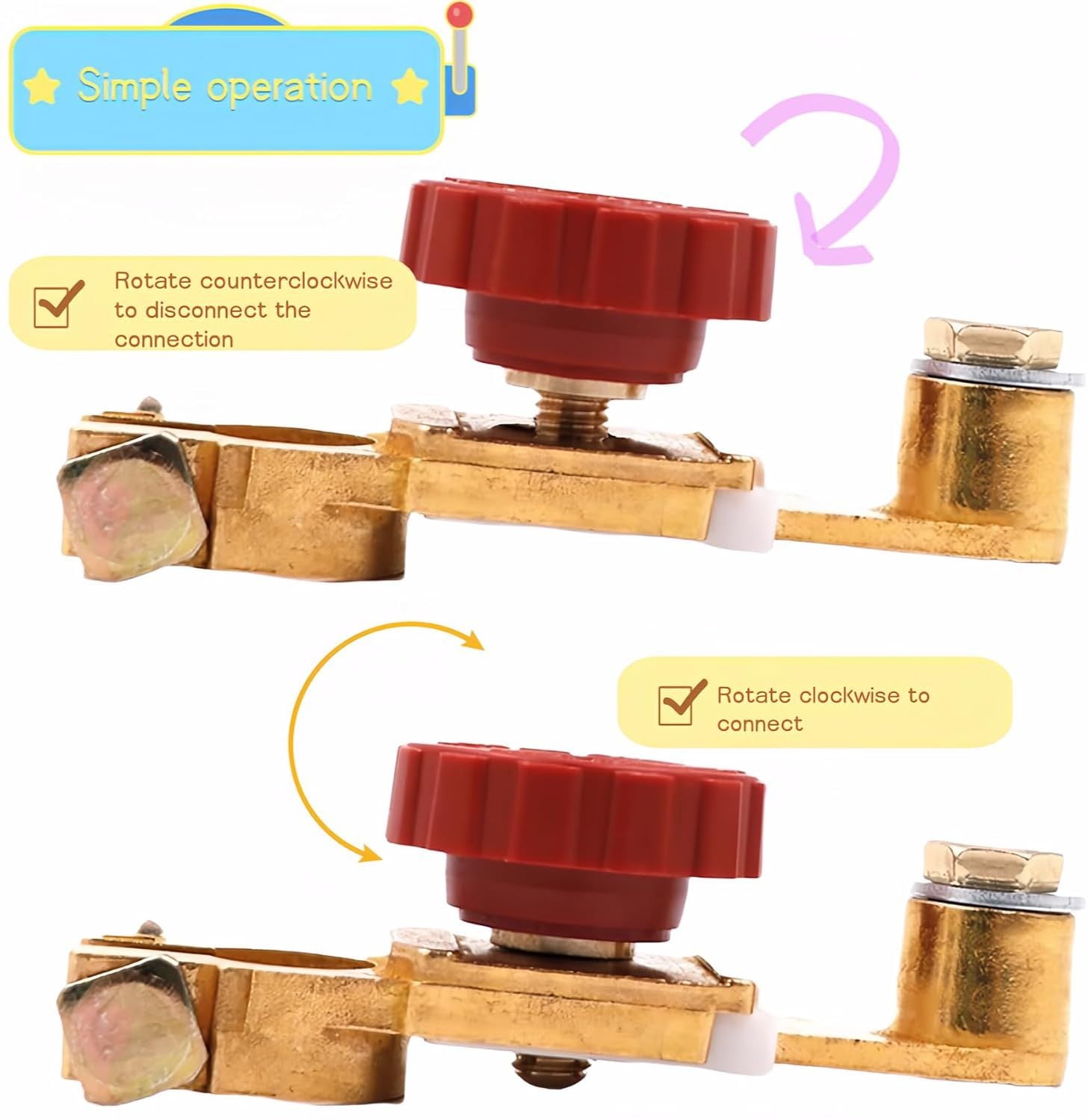 Top Post Battery Disconnect Switch 12V 125A — view 8