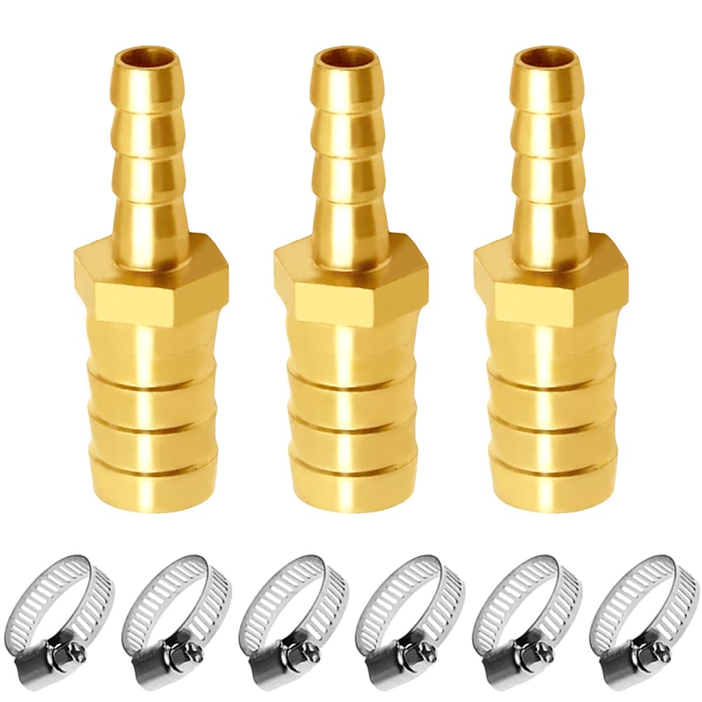 Brass hose barb reducer, pack of 3 — view 2
