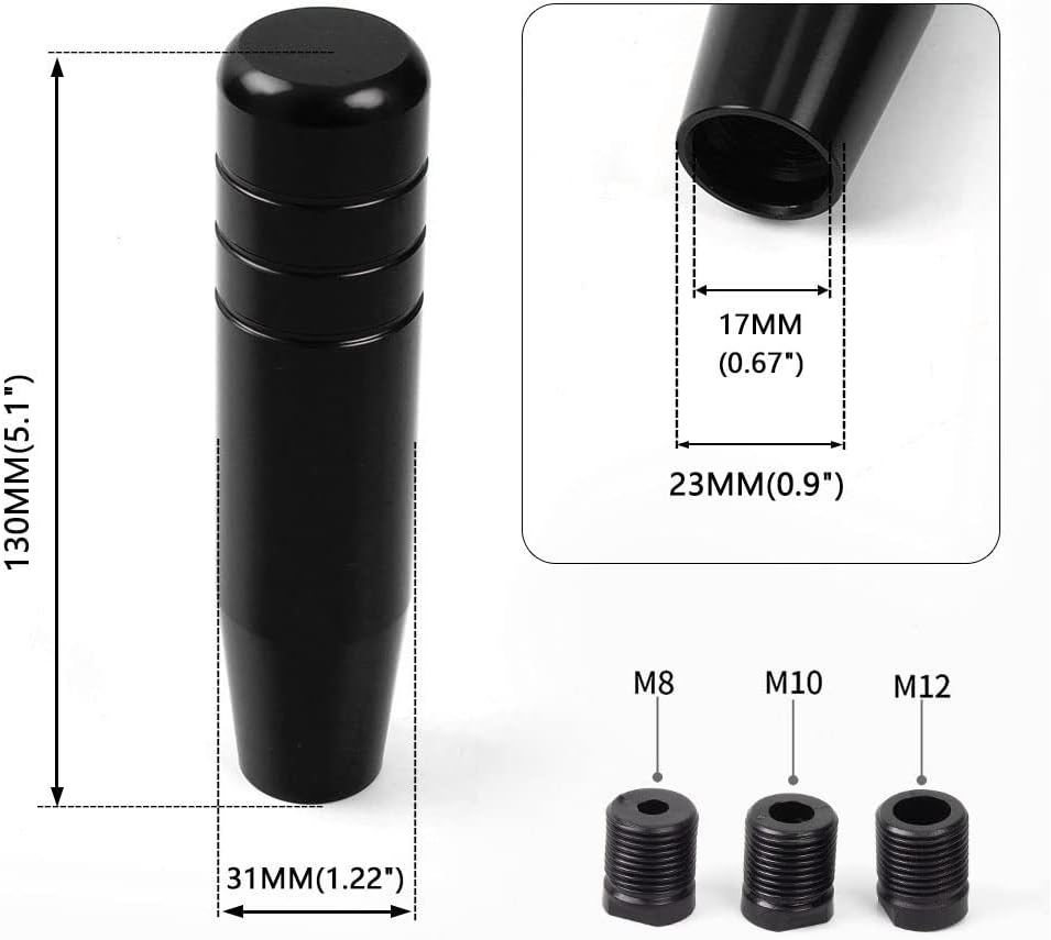 Aluminium alloy gear shift knob — view 3