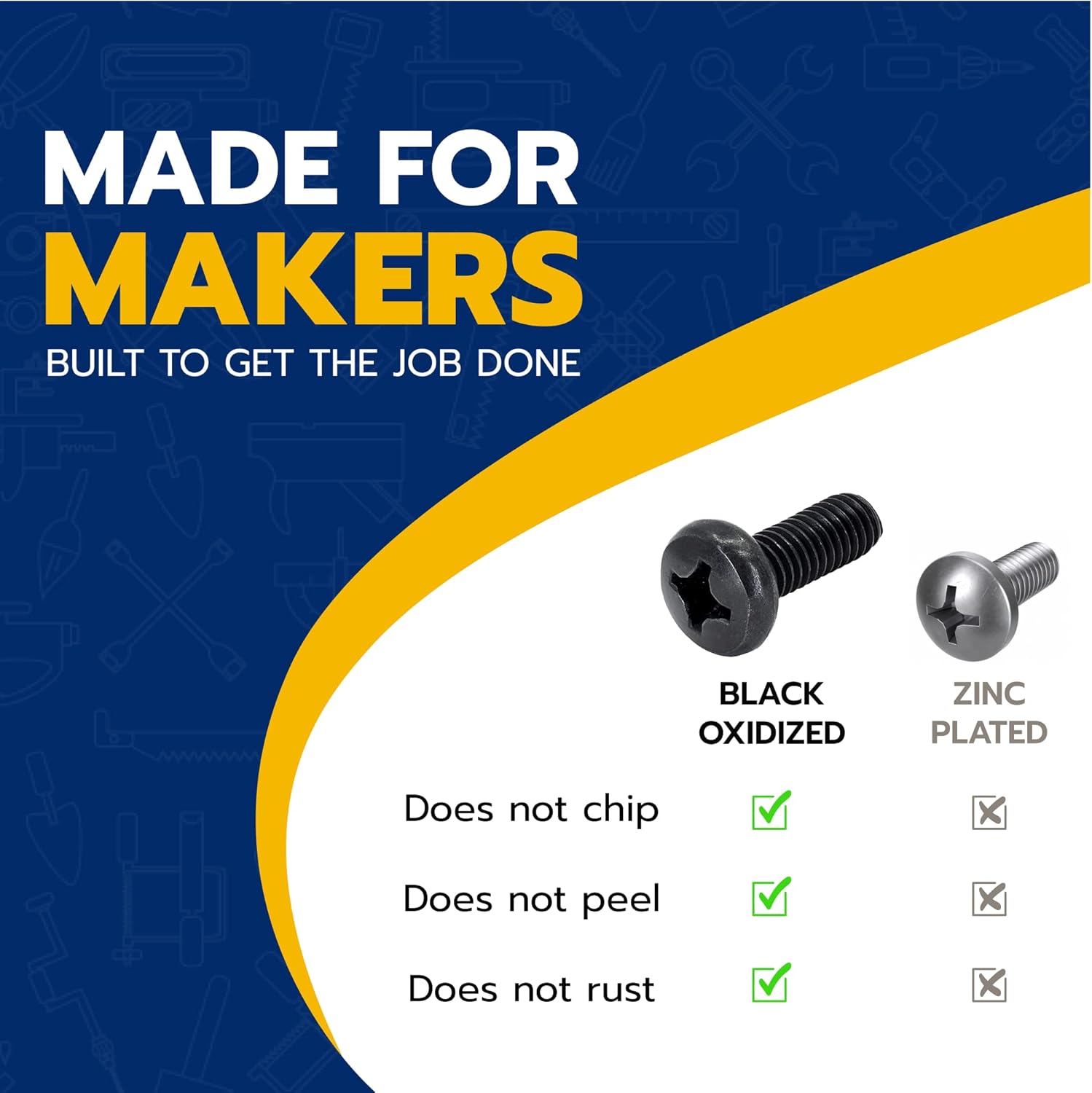 Black licence plate screws, pack of 4 — view 5