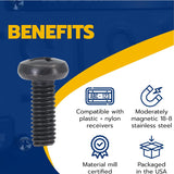 Black licence plate screws, pack of 4 — view 6