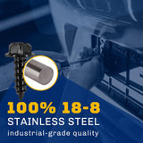 Black license plate screws stainless — view 4