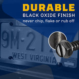 Black license plate screws stainless — view 6