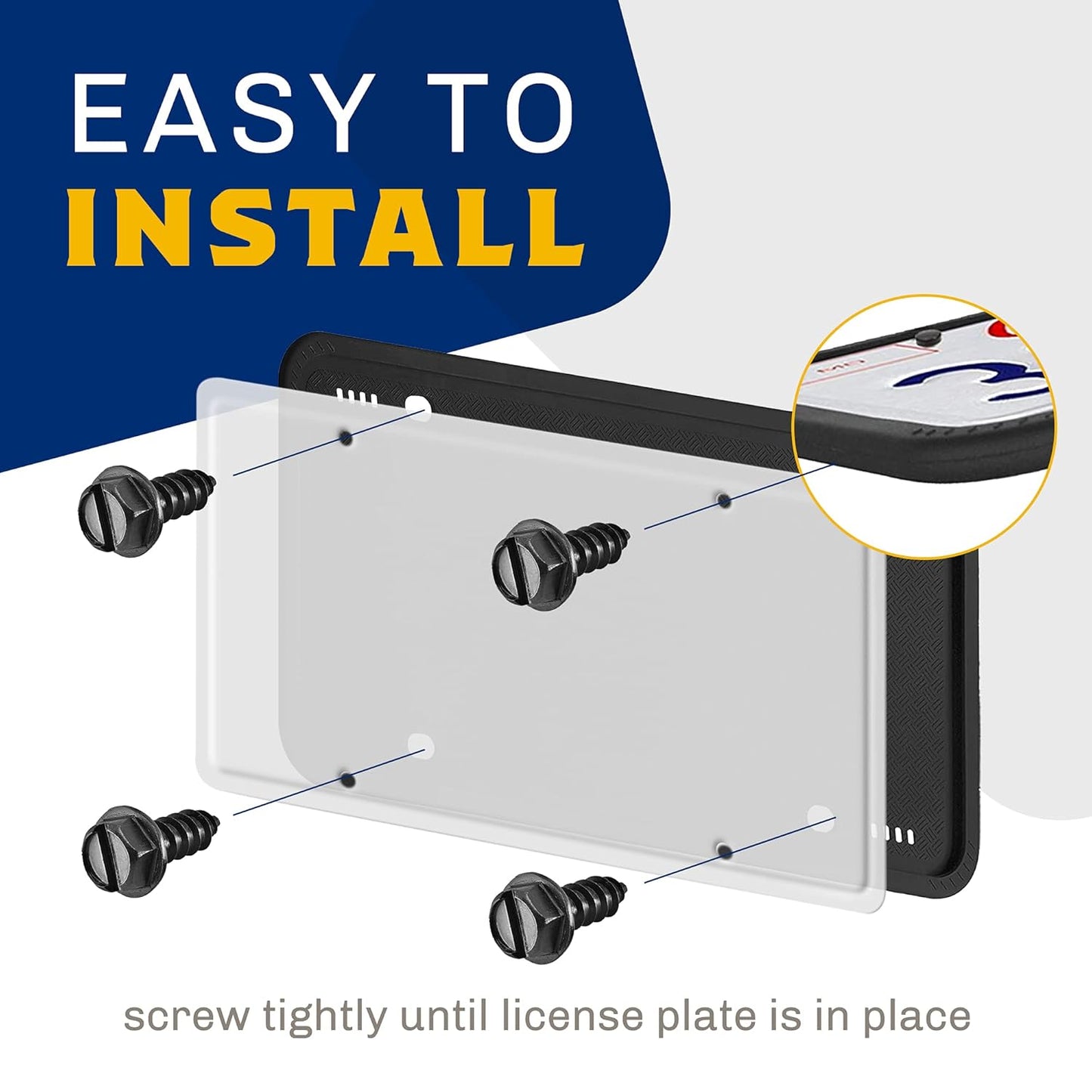 Black license plate screws stainless — view 7