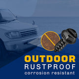 Black license plate screws stainless — view 8