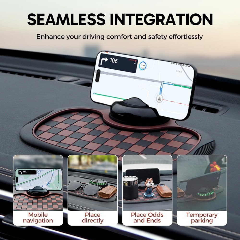 Car dashboard anti-slip phone mat — view 4