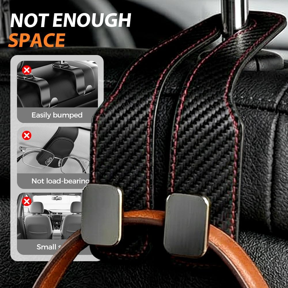 Car seat back double storage hook, 2 pcs — view 4
