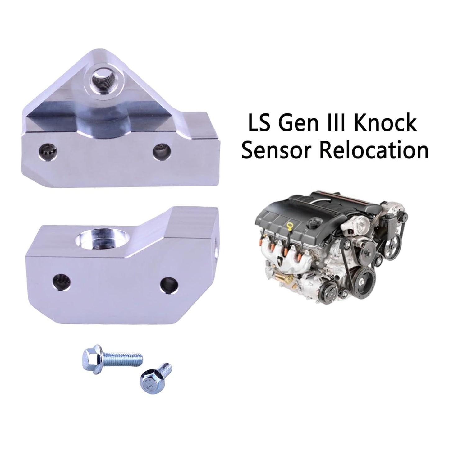 Knock Sensor Relocation Brackets Compatible for Chevy — view 3