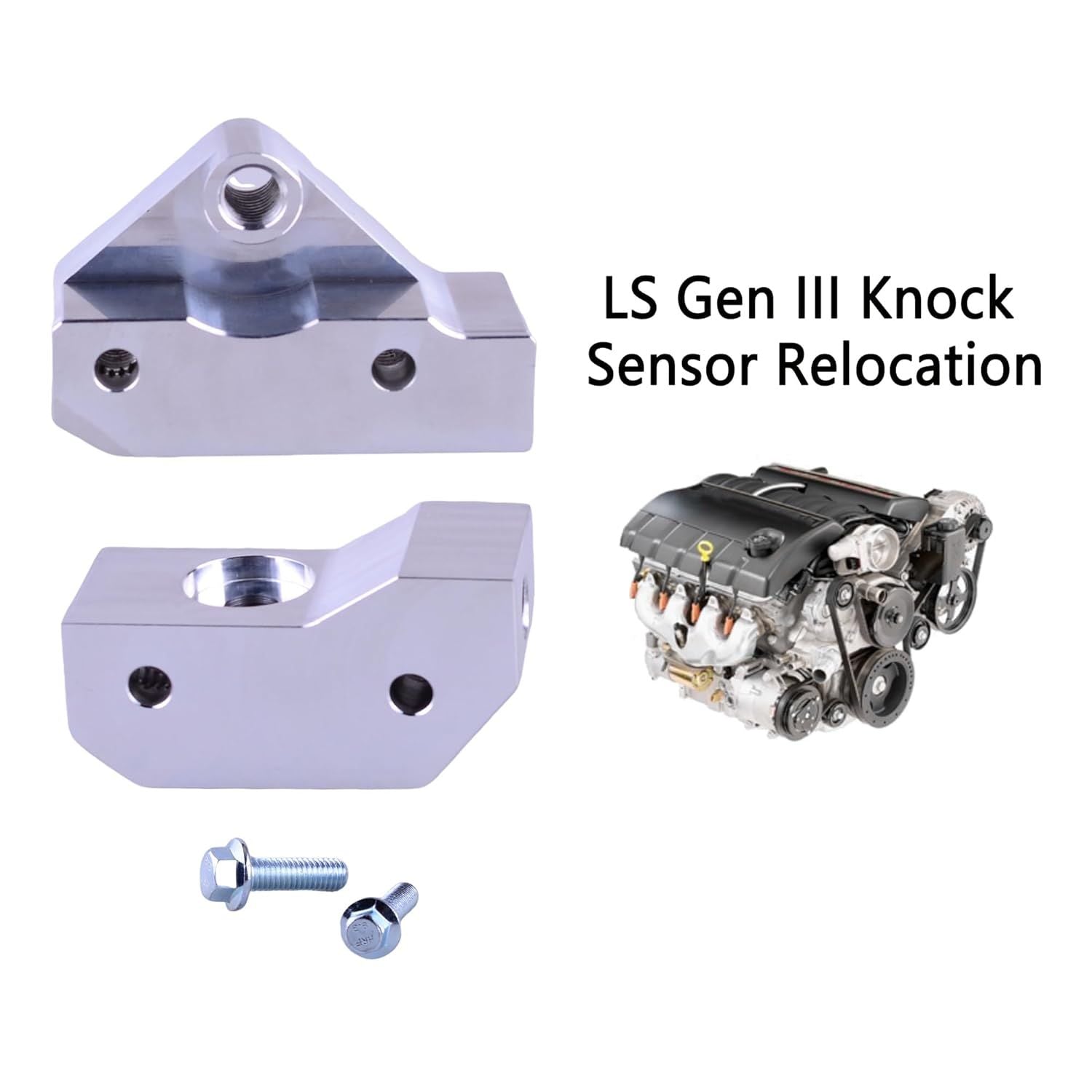 Knock Sensor Relocation Brackets Compatible for Chevy — view 3