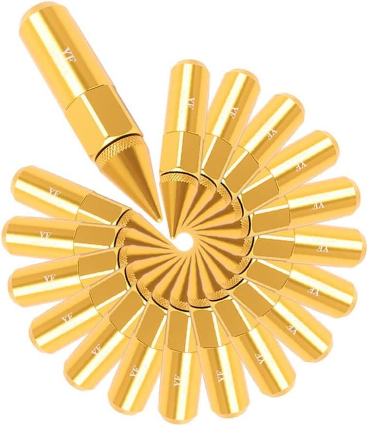 20Pcs Gold M12X1.5 60mm Extended Tuner Cap — view 2